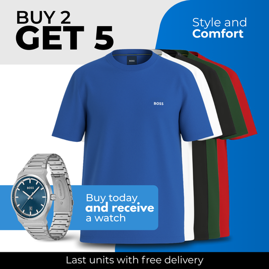 BOSS SHIRT BUNDLE [BUY 2, GET 5] + FREE WATCH