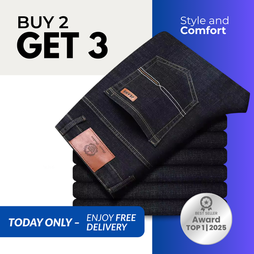 MONTAREZ ELASTIC STRAIGHT-LEG JEANS BUNDLE [BUY 2, GET 3]